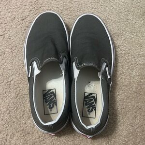 Lightly worn Charcoal Grey Classic Slip-on Vans